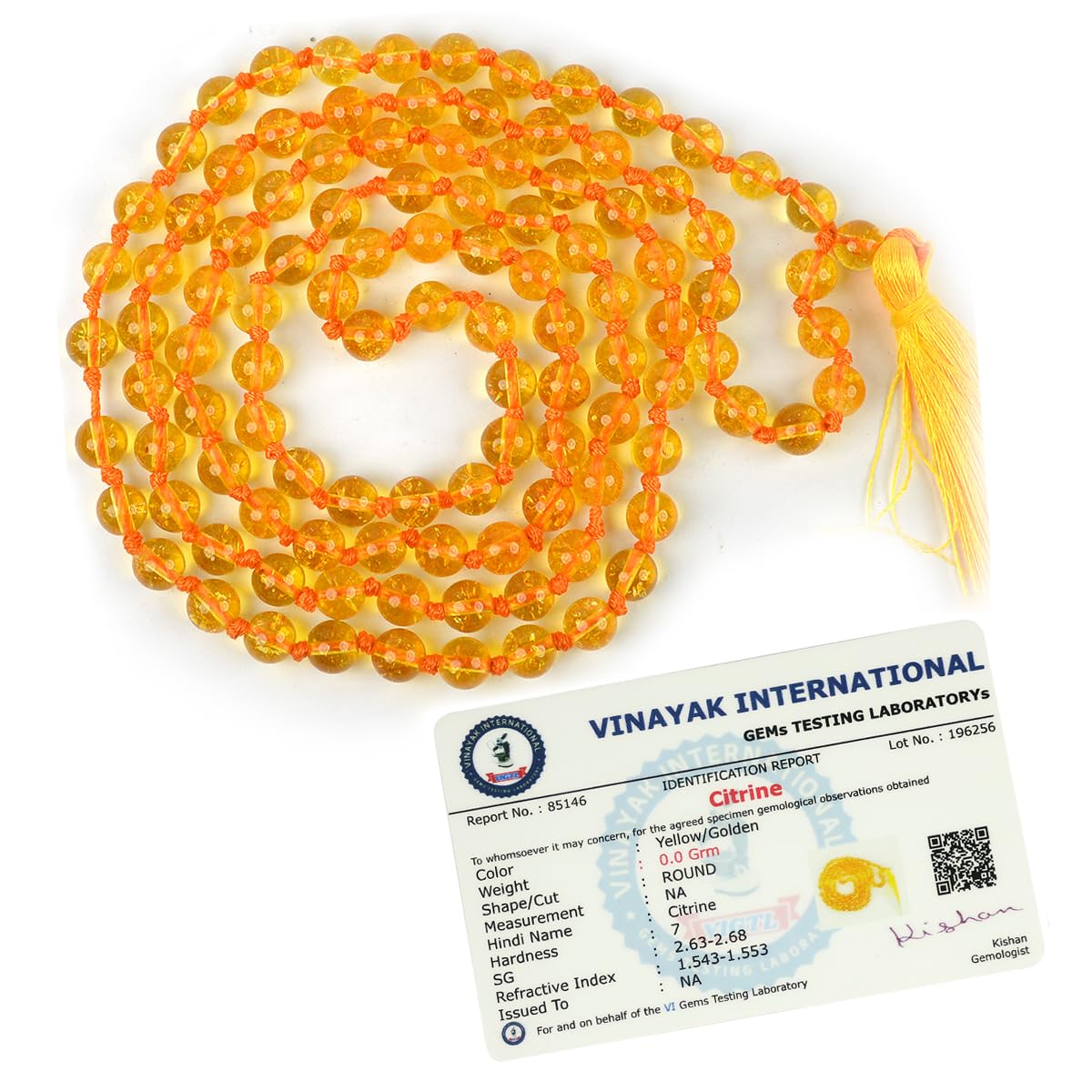 Reiki Crystal Products Certified Natural Citrine Mala Crystal Stone 6 mm 108 Beads Jap Mala/Necklace for Reiki Healing Stones For Unisex Adult (B08PQNB279) Amazon Price History, Amazon Price Tracker