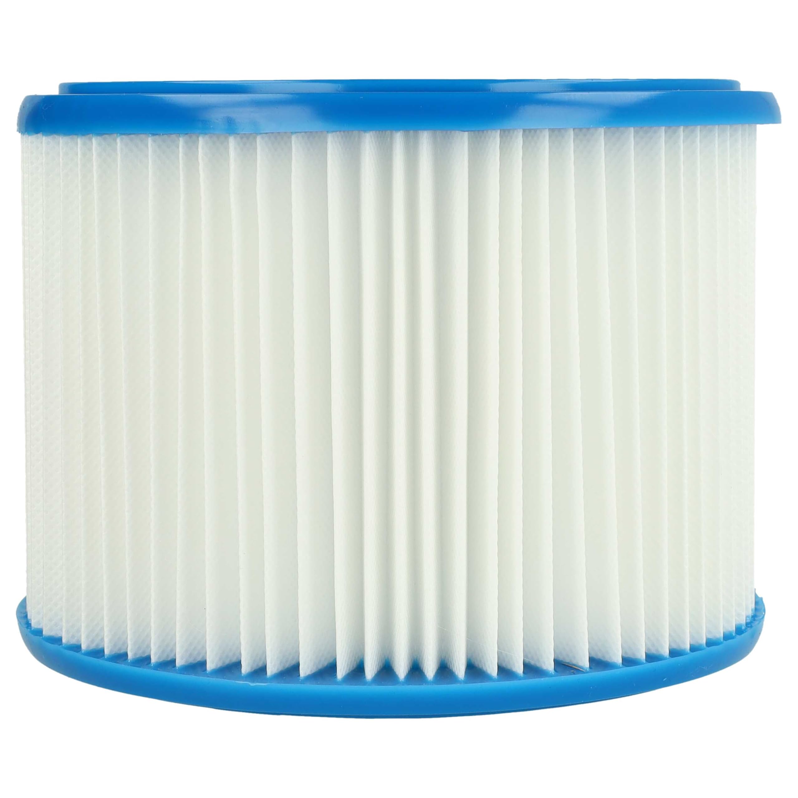 vhbw 8x Filtro plisado compatible con Stihl SE 90, SE 60 C, SE 61, SE-62, SE 85 C, SE 60 E aspiradora - azul blanco