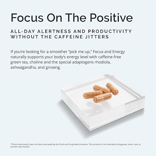 Miniatura 3 de Dr. Amen BrainMD Focus & Energy - 120 cápsulas - Refuerzo de resistencia mental, promueve la concentración y la atención, apoya una respuesta