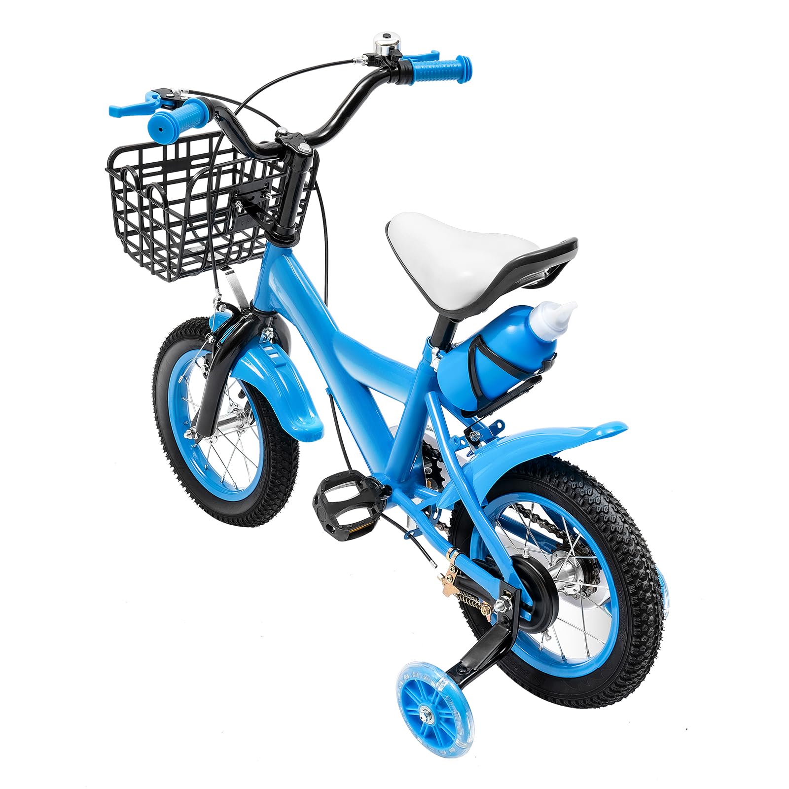 12 Zoll Kinderfahrrad, Kinder Fahrrad ab 3 Jahren mit Stützrädern, Fahrrad Kinder für Jungen & Mädchen ab 2-4 Jahre, Höhenverstellbar Lenker und Sitz, Trainingsfahrrad Jugend Fahrrad