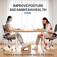Vista 6 de Reposapiés ergonómico, taburete reposapiés de 4 alturas ajustables, reposapiés debajo del escritorio, cojines suaves, reposapiés de oficina, mejora