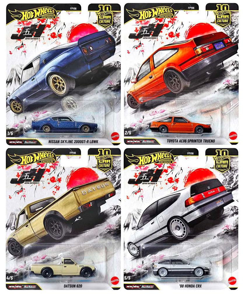 Hot Wheels Japan Historics 5台セット 2025 Hot Wheels Car Culture Japanese Historics S4 Set of 5 w/RR | eBay