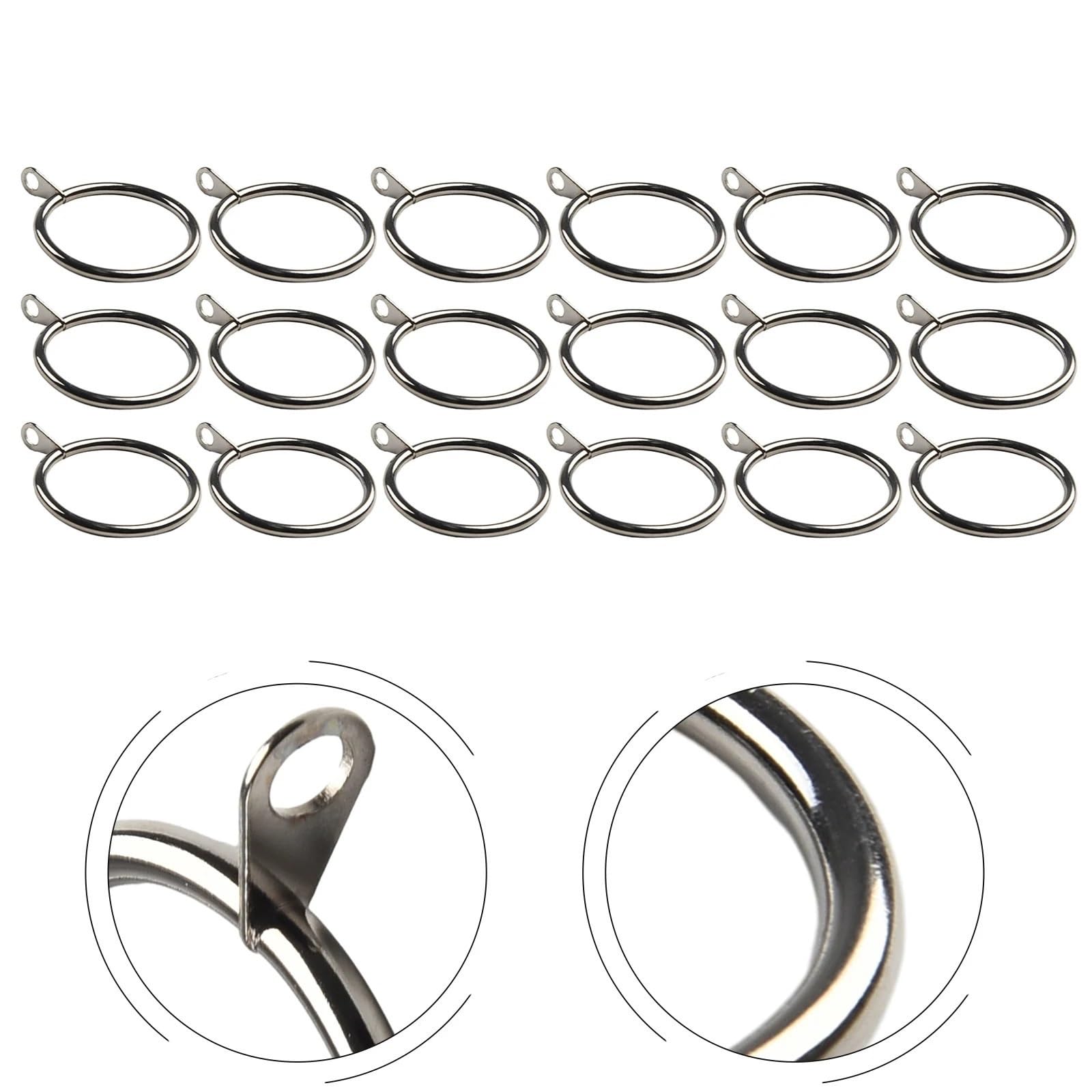 Anelli per tende, Anelli for tende con occhielli Ganci for appendere in metallo da 240 pezzi for e tendaggi appesantiti, tenuta universale