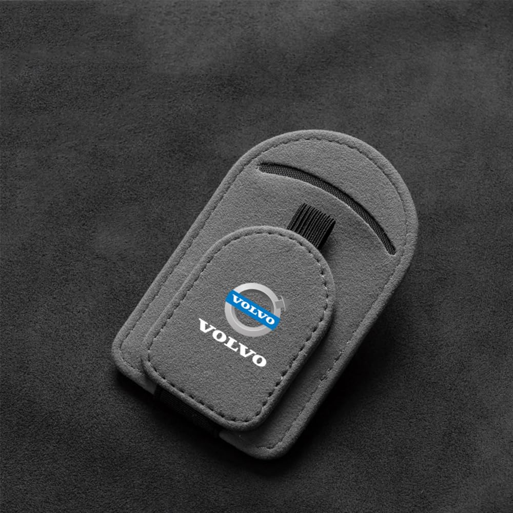 3 Clip Multifunzione Per Auto | Porta Occhiali E Carte | In Pelle E Metallo | Per Aletta Parasole | Design Magnetico - Foto 7