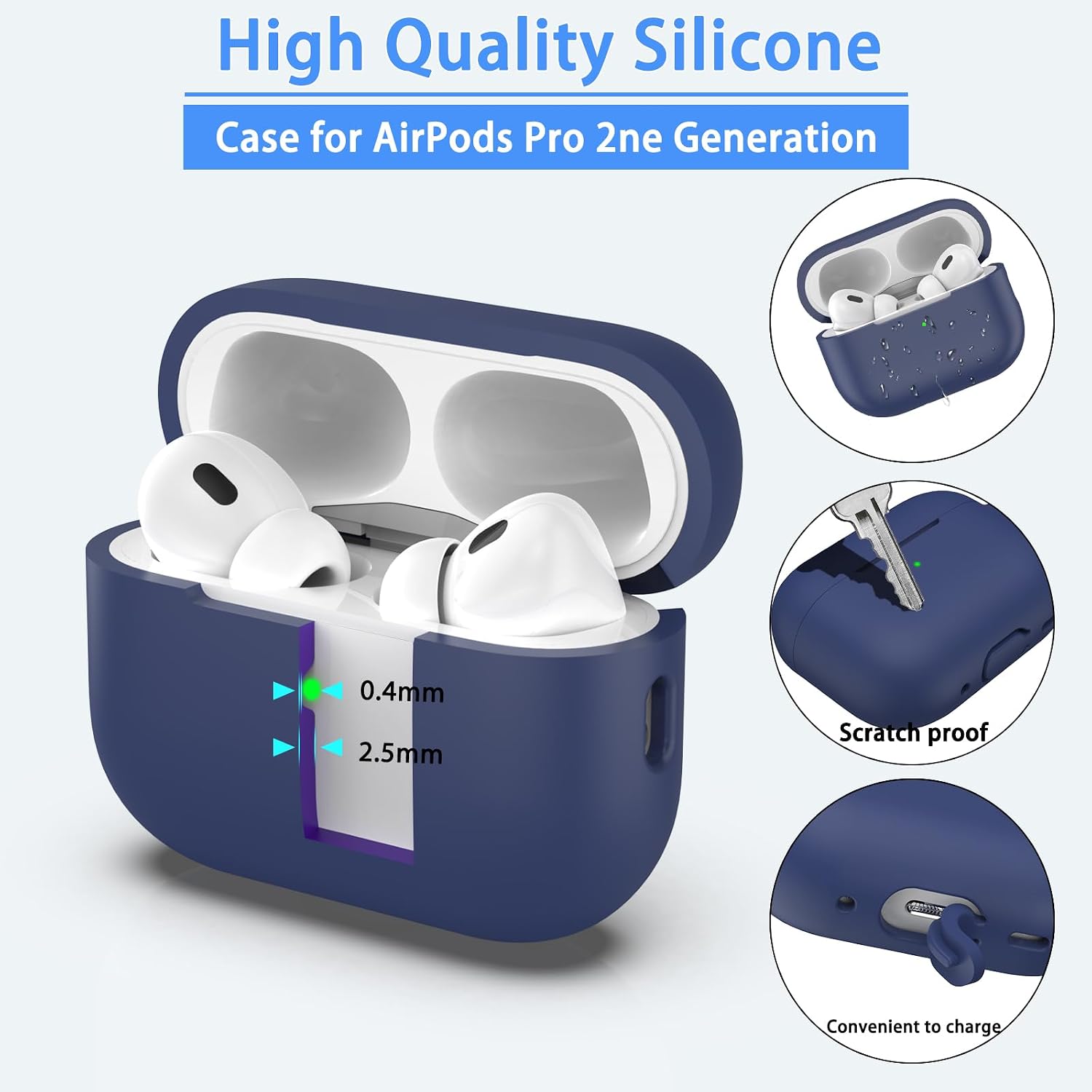 for Airpods Pro 2 Case with Cleaner Kit, Night Glow image 5