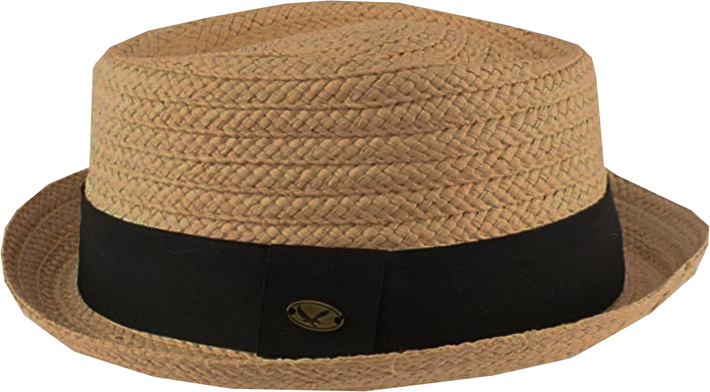 Men's Premium Straw Porkpie Fedora Hat