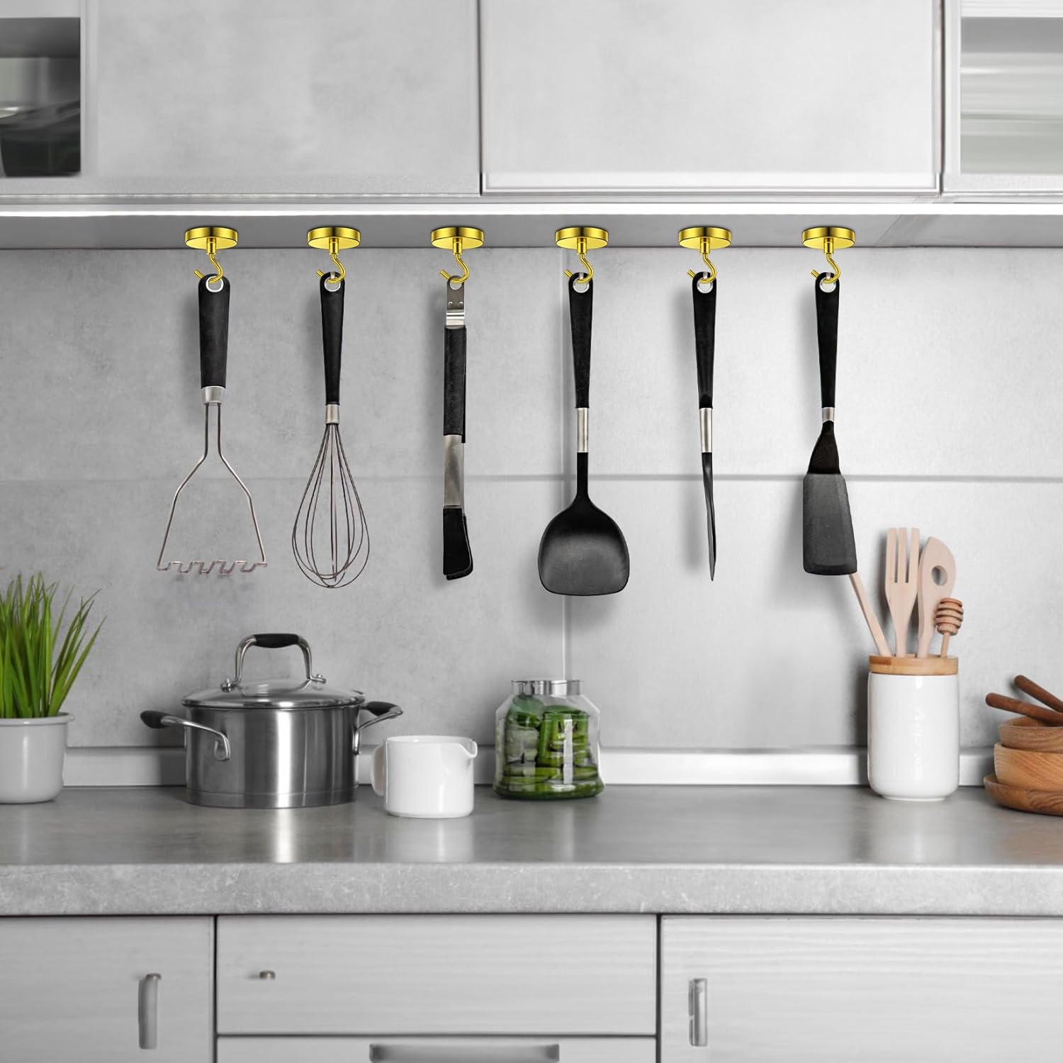 Grtard 130LBS Magnetic Hooks, 6 Pack Strong Magnetic Hooks for Cruise Cabins, Magnet Hooks Heavy Duty for Fridge, Magnets with Hook for Hanging, Grill, Garage, Cruise Ship Essentials (Yellow) - Image 6