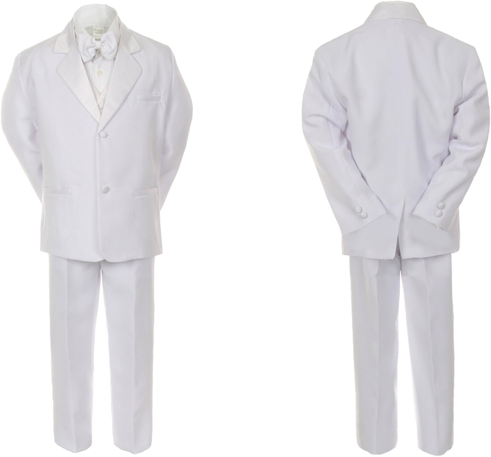 Unotux Boys White Formal Baptism First Communion Vest Set Suits Tuxedo Baby Teen (14)