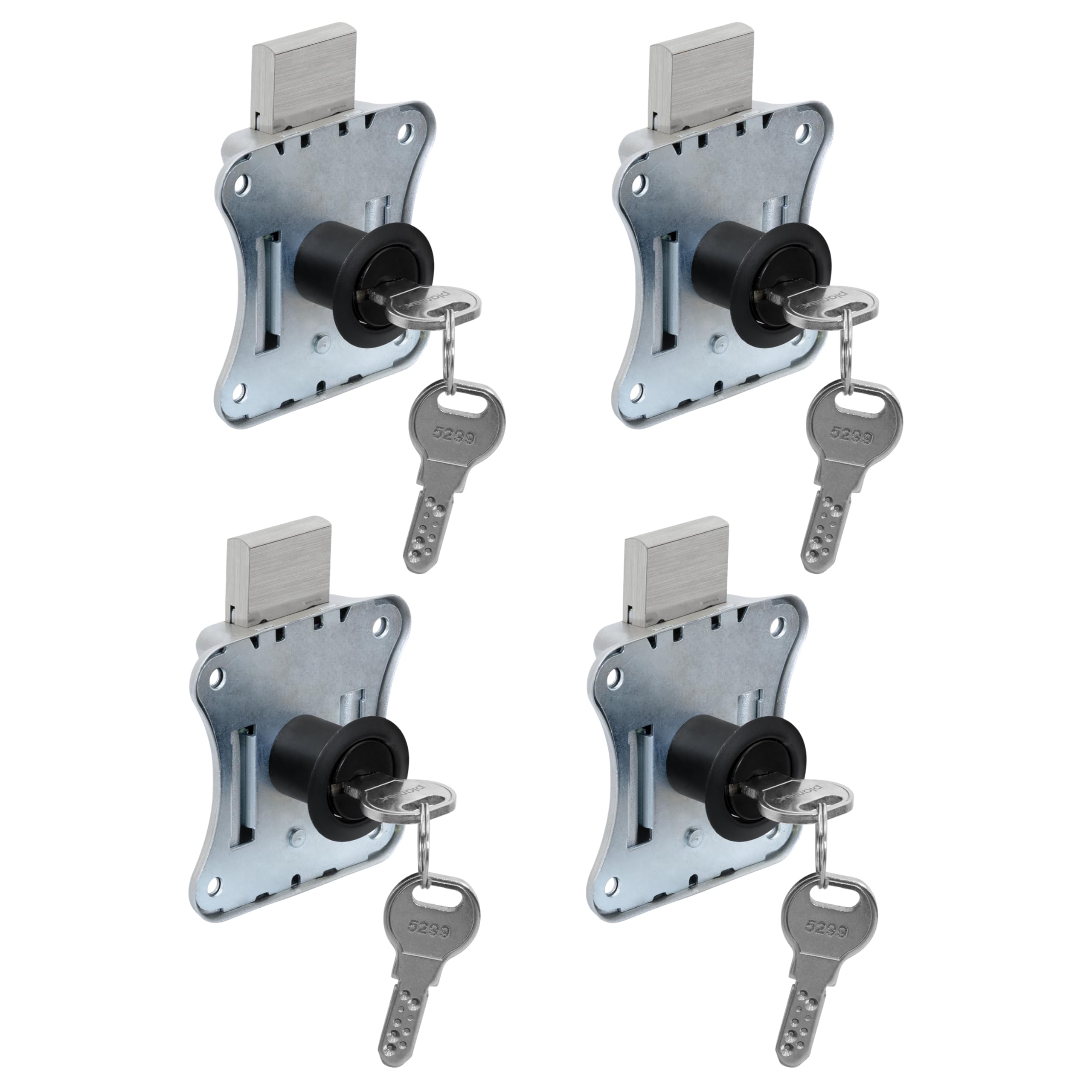Plantex Drawer Lock/20mm Brass Lock for Cupboard/Multipurpose Cupboard Lock with Key for Home/Office - Pack of 4 (Black)-image-15
