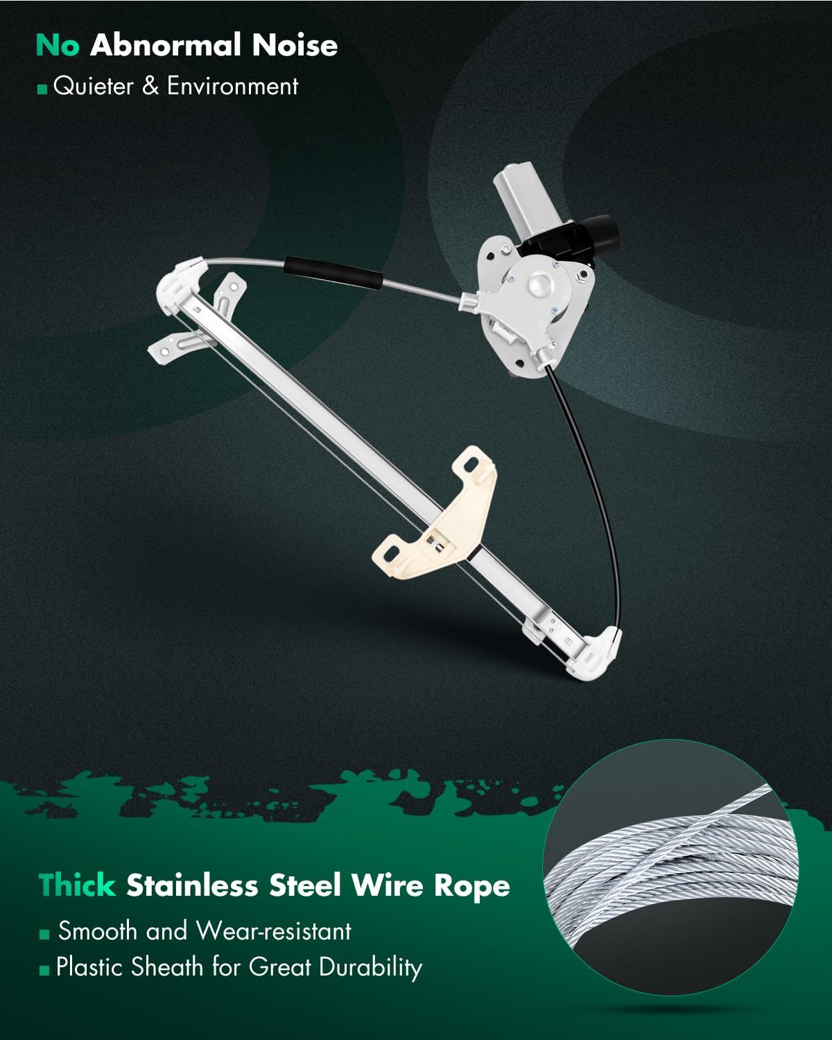 SCITOO Power Window Regulator and Motor fit for 2003 2004 2005 2006 2007 for Honda for Accord Rear Right Side 748-045