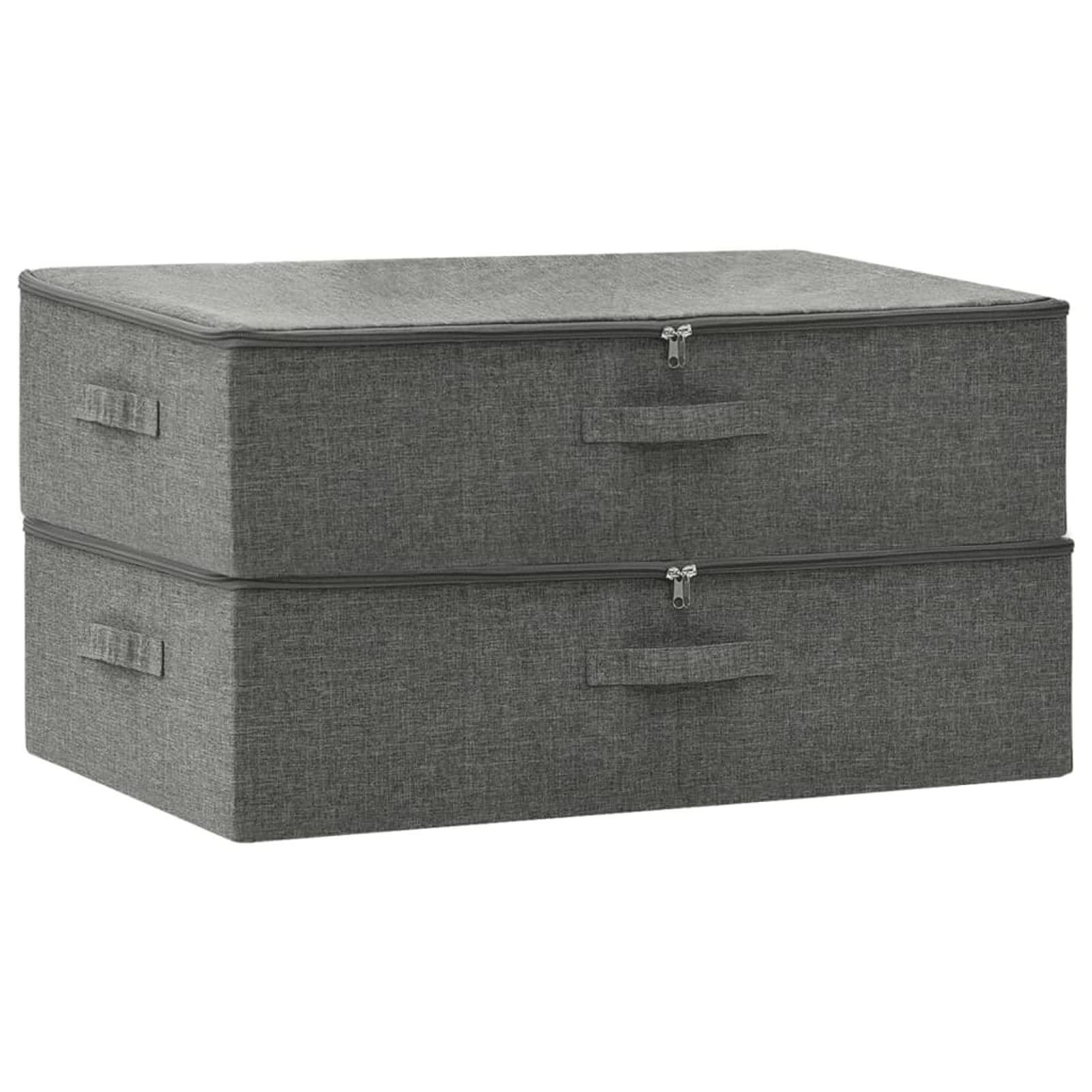 ZEYUAN Aufbewahrungsboxen 2 STK Spielzeugkiste, Aufbewahrungskiste, Kleideraufbewahrung, Kleideraufbewahrung & Organisation, Stoff 70x40x18 cm Anthrazit