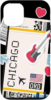 iPhone 15 Airport and Airline Tags - Boarding Pass of USA, Chicago Case