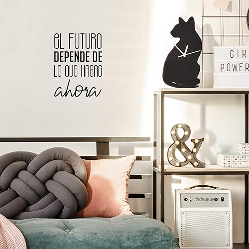 Miniatura 2 de Calcomanía de vinilo para pared, diseño de El Futuro Depende De Lo Que Hagas Ahora – 16 x 12 pulgadas – Inspiración de moda Cool Positive Mind