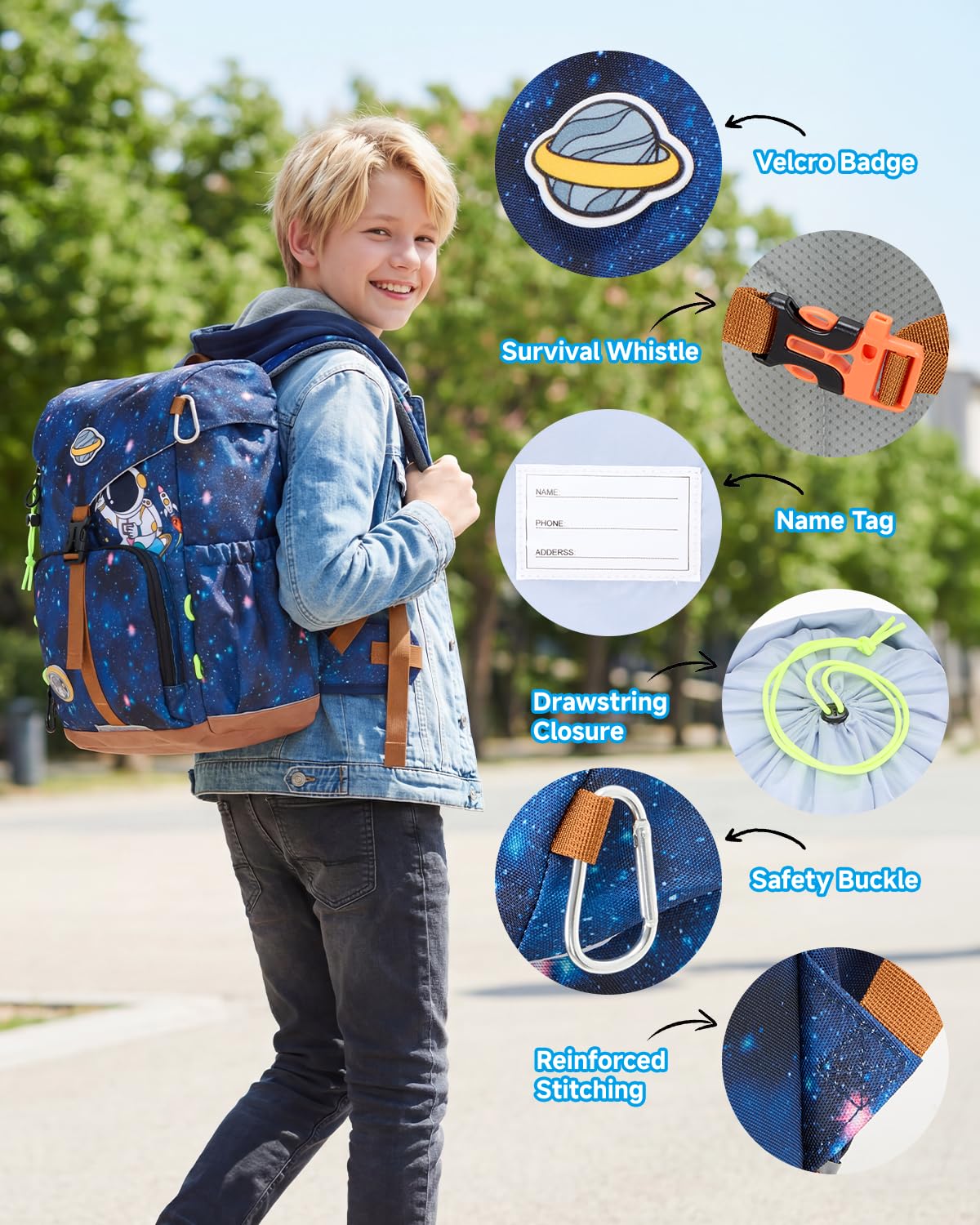 Amythe Ergo Schulrucksack Jungen ab 1. Klasse für Schul, Outdoor | Ergonomischer Schulranzen Rucksack Kinder 6-12 Jahre mit Brustgurt, Regenschutz, Reflektoren, Lendenwirbelstütze