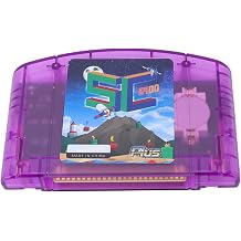 Pomya N64 Retro Game Cartridge, Fast Reading Open Source Flash Cart with 16GB Memory, 64DD Game Support, USB C, Automatic Save Backup for N64 Console Violet Transparent