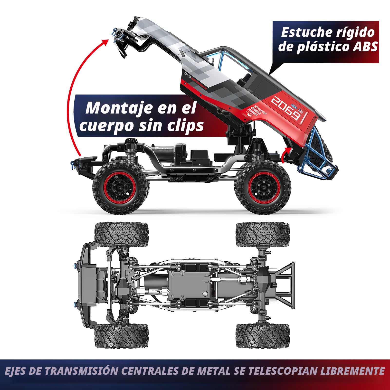 Amazon.com: MJX H12P 1/12 Ford Bronco R Brushless RC Crawlers para