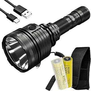 Nitecore Bundle P30i+NL2150HPi (P30i) 2000 Lumen 1093 Yards Ultra Long Throw Flashlight, USB-C Rechargeable with Two NL2150HPI and LumenTac Organizer