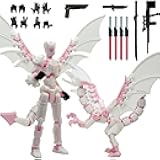 2PCS T13 3D Printed Action Figure Set (Already Assembled) Multi Joint Movable Action Figure, Multi Joint Movable Flying Dragon, Essential Decoration for Gaming Enthusiasts' Toy Desktops(Pink)