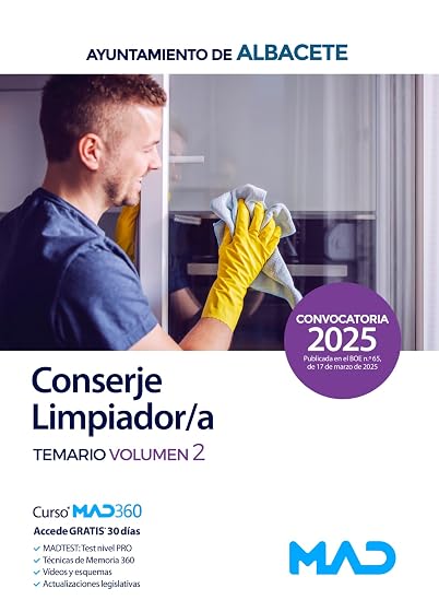 Conserje Limpiador-a del Ayuntamiento de Albacete. Temario volumen 2