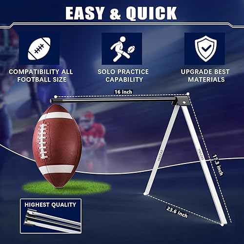 Miniatura 2 de YNSZAS  Football Kicking Tee, Portable Field Goal Kicking Holder Stand, Kickoff Tee Compatible with All Football Sizes, Football Training Practice