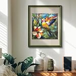 Qiuenisray Wooden Puzzle 200 Piece, Stained Glass Hummingbird Jigsaw Puzzle | Wood Puzzle for Adults Mom Grandmother, FSC Certified Unique Animal Shape Wood Puzzles, Bird Jigsaw Puzzles 11.2x11.2 in