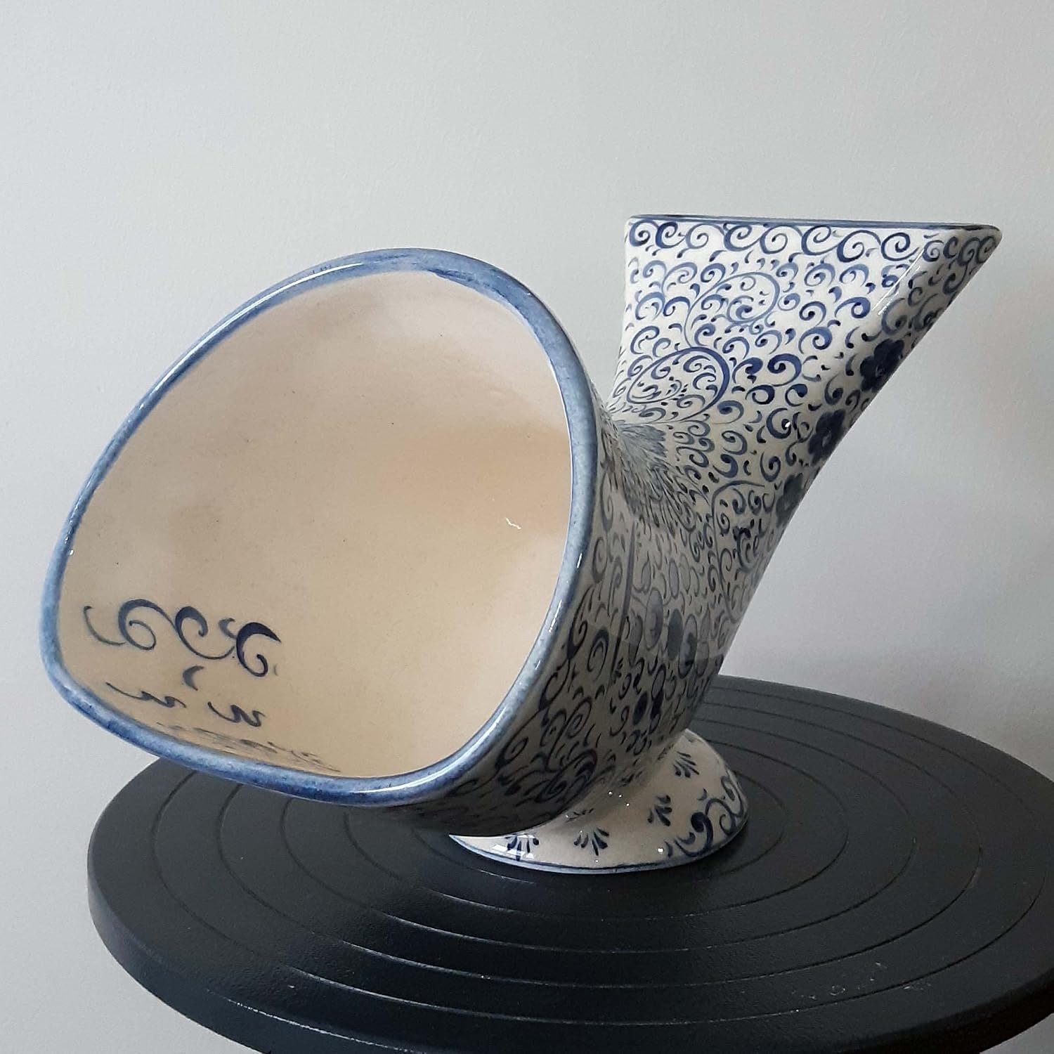 Handmade Ceramic Gramophone Speaker Amplifier Sound Bomb "Cerasound" Gift for Him Gift for Her