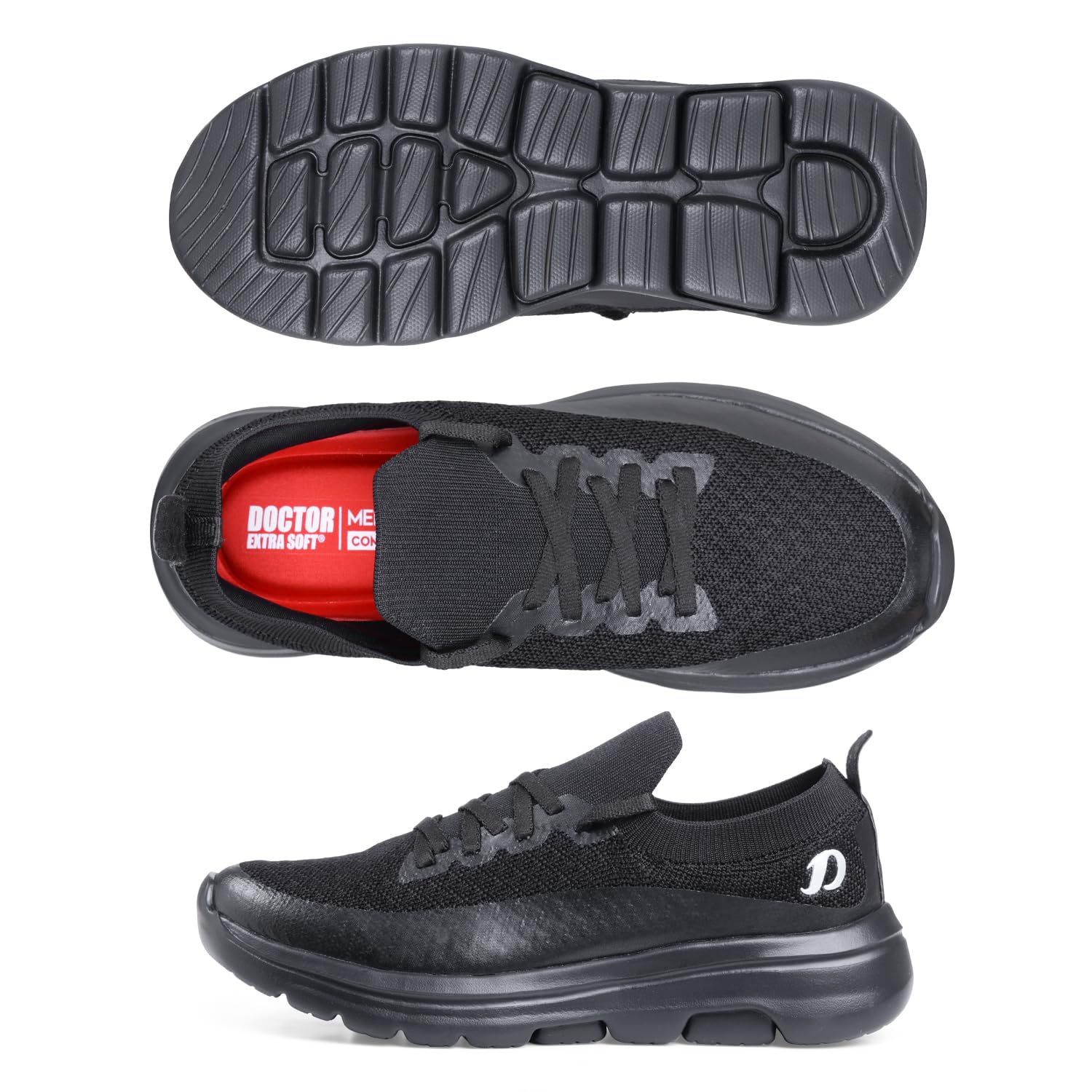 DOCTOR EXTRA SOFT Men's Lightweight Sports Shoes with Memory Foam Cushioned Insole| Running Walking Gym Training Jogging Athletics| Comfortable & Stylish| Casual Slipon Sneaker Gent's Boy's DR-2006 7 71Ps7ReipWL. SL1500