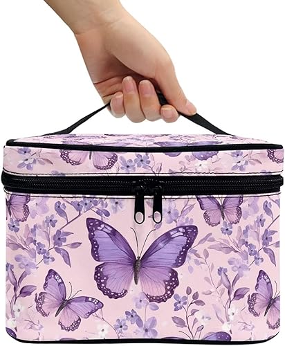 Vista 161 de doginthehole Bolsa de maquillaje, bolsa de cosméticos de viaje, bolsa de aseo portátil grande, organizador de accesorios para mujeres y niñas