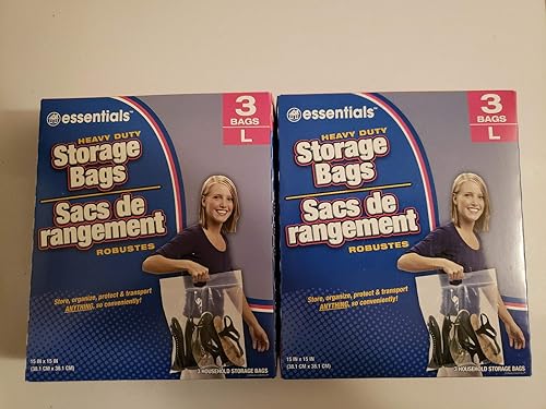 Miniatura 3 de Bolsas de almacenamiento grandes y resistentes con cierre de cremallera, tamaño grande, 3 unidades, paquete de 2 (6 en total) (2)
