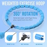 JKSHMYT Hula Cercles pondérés pour les adultes Perte de poids, Infinity Fitness Hoop Plus Taille 47 De pouce, 24 Liens amovibles, Hoop d'exercice adapté aux femmes et aux débutants