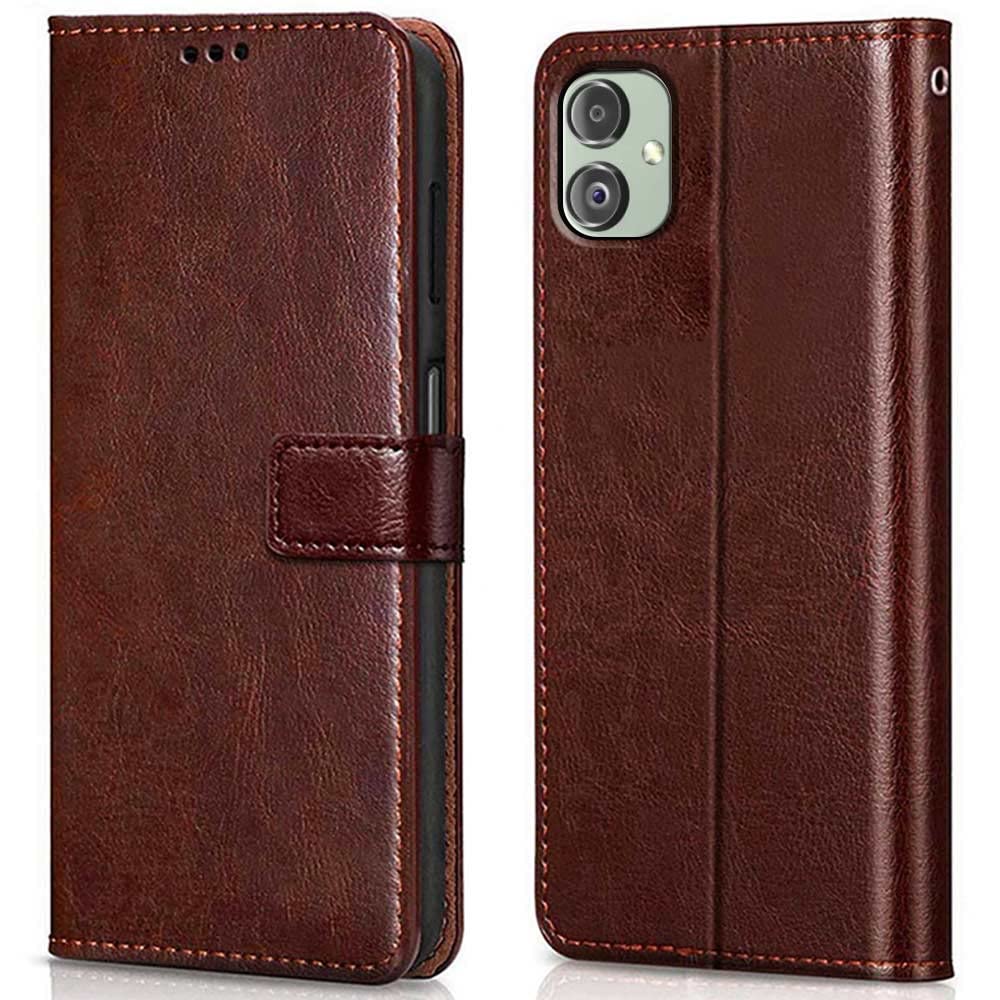 WOW IMAGINE Shock Proof Flip Cover Back Case Cover for Samsung Galaxy F14 5G (Flexible | Leather Finish | Card Pockets Wallet & Stand | Chestnut Brown) (B0BZPZ9MX5) Amazon Price History, Amazon Price Tracker