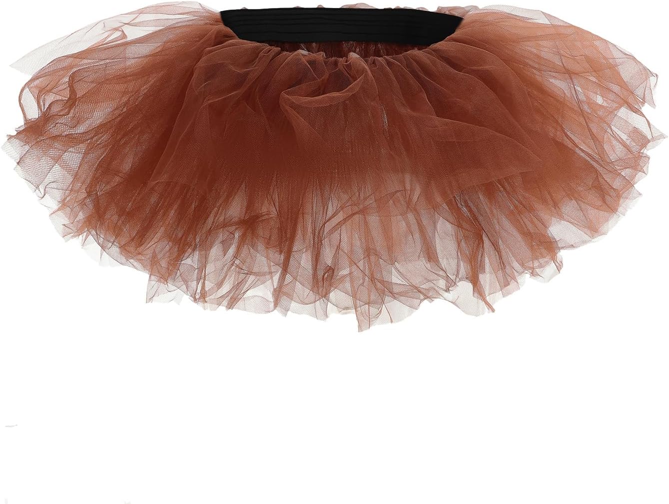 Phantomon Tutu Skirt Women's Teens Classic Elastic 5 Layered Tulle Ballet Skirt, 1950s Vintage Style Short Skirt, Adult Size - Image 3