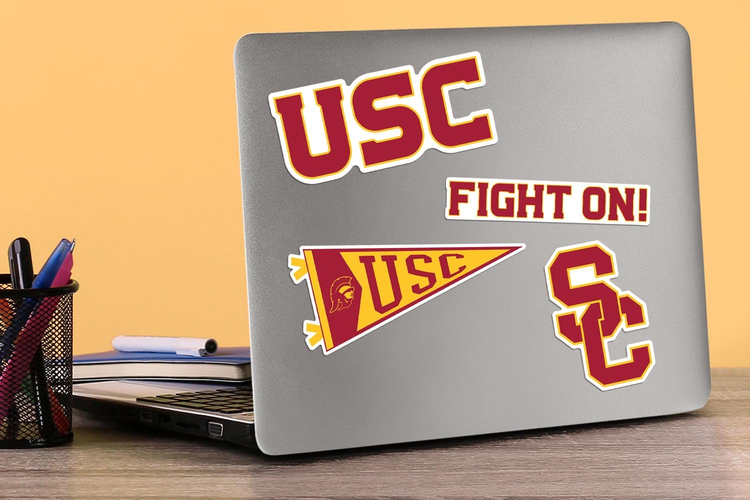 University of Southern California USC 8ct Premium Vinyl Large Sticker Pack for Laptop Water Bottle Tablet Scrapbooking Skateboard Indoor Outdoor Decals - Image 3