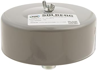Solberg F-15-075TM Inlet Compressor Air Filter, 3/4" MPT Outlet, 4" Height, 6" Diameter, 25 SCFM, Made in the USA