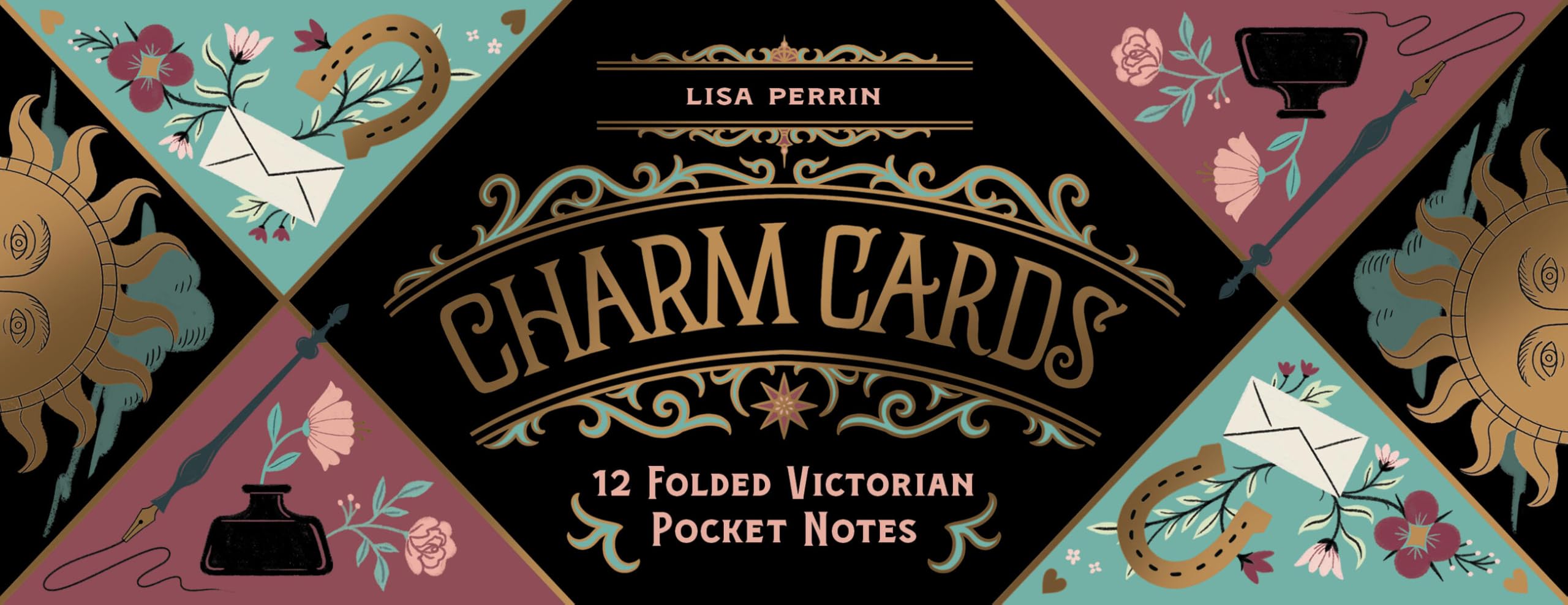 Chronicle Books Luck, Love & Dreams Charm Cards: 12 Folded Victorian Pocket Notes