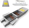 Fishing Boat, Folding Pontoon Boat, Fits in Trunk - Portable Modular Kayak, Seats 2-6, Motor-Ready, Sturdier Than Inflatable Boats - Ideal for Lure Fishing, Hunting, Rowing, Travel, Rescue