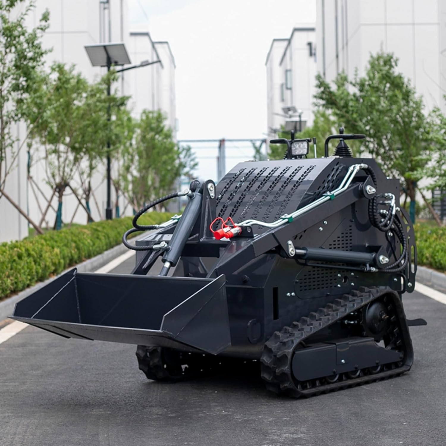 Mini Skid Steer Loader Compact Track Loader with Rated Capacity, Stand On Skid Loader for Material Moving Digging and Ground Work