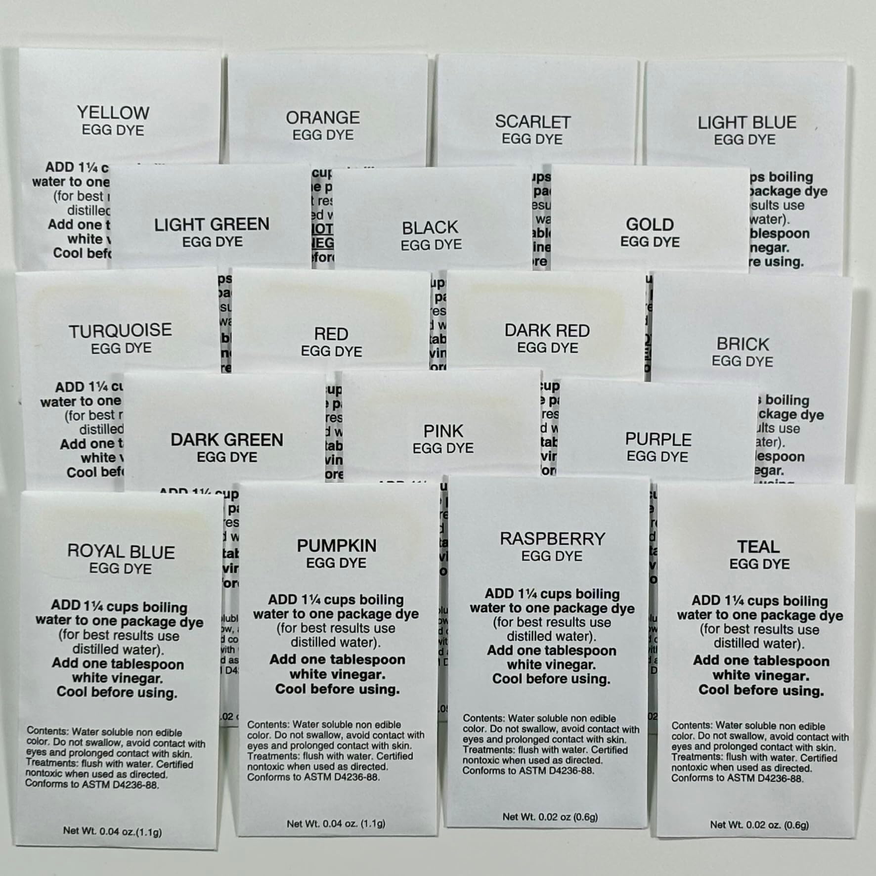 Ukrainian Easter Egg Dye - Set of 18 Colors, Batik Dyes for Pysanky Easter Eggs Decorating, Art and Crafts Supplies, Fun Activities for The Whole Family