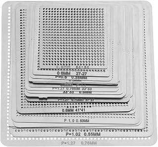 BGA Stencils, 27pcs Universal Directly Heat BGA Reballing Net Stencils Templates for Soldering Accessories, Welding Accessories