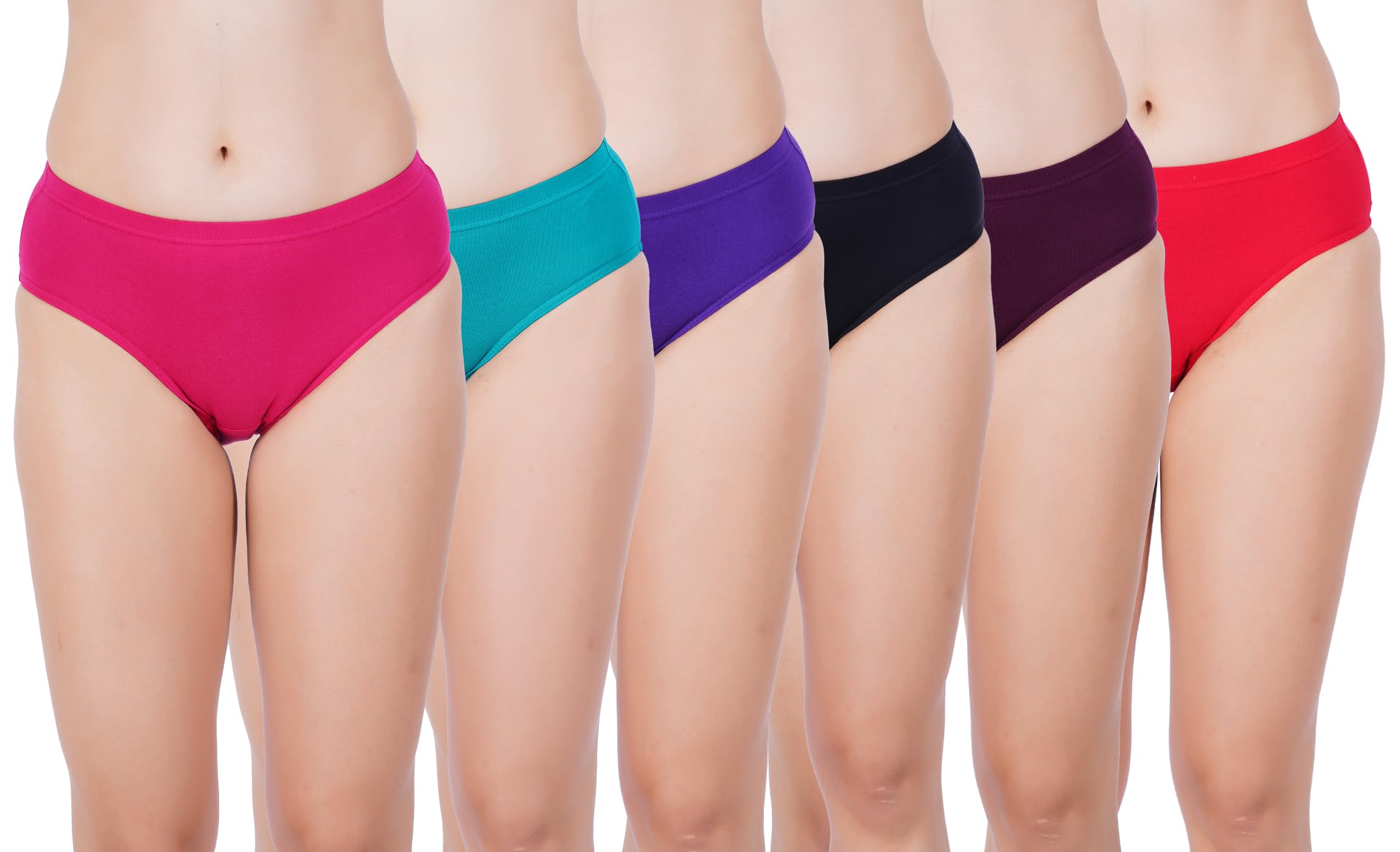 Women's Cotton Solid Hipster Multicolor-image-26