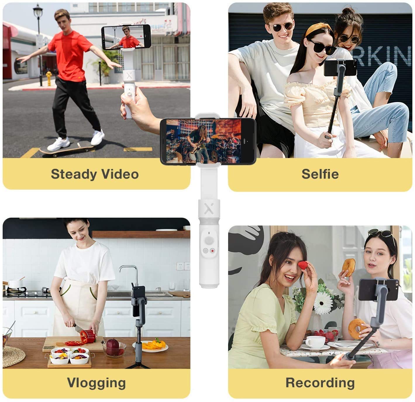 Amazon.co.jp: [公式旗艦店]Zhiyun Smooth X 自撮り棒 2軸 スマホ