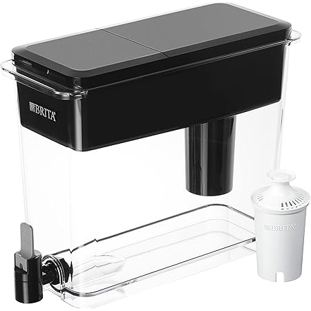 Brita Extra Large 18 Cup Filtered Water Dispenser with 1 Standard Filter, Made without BPA, UltraMax, Black