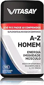 Multivitamínico AZ Homem Vitasay com 90 Comprimidos