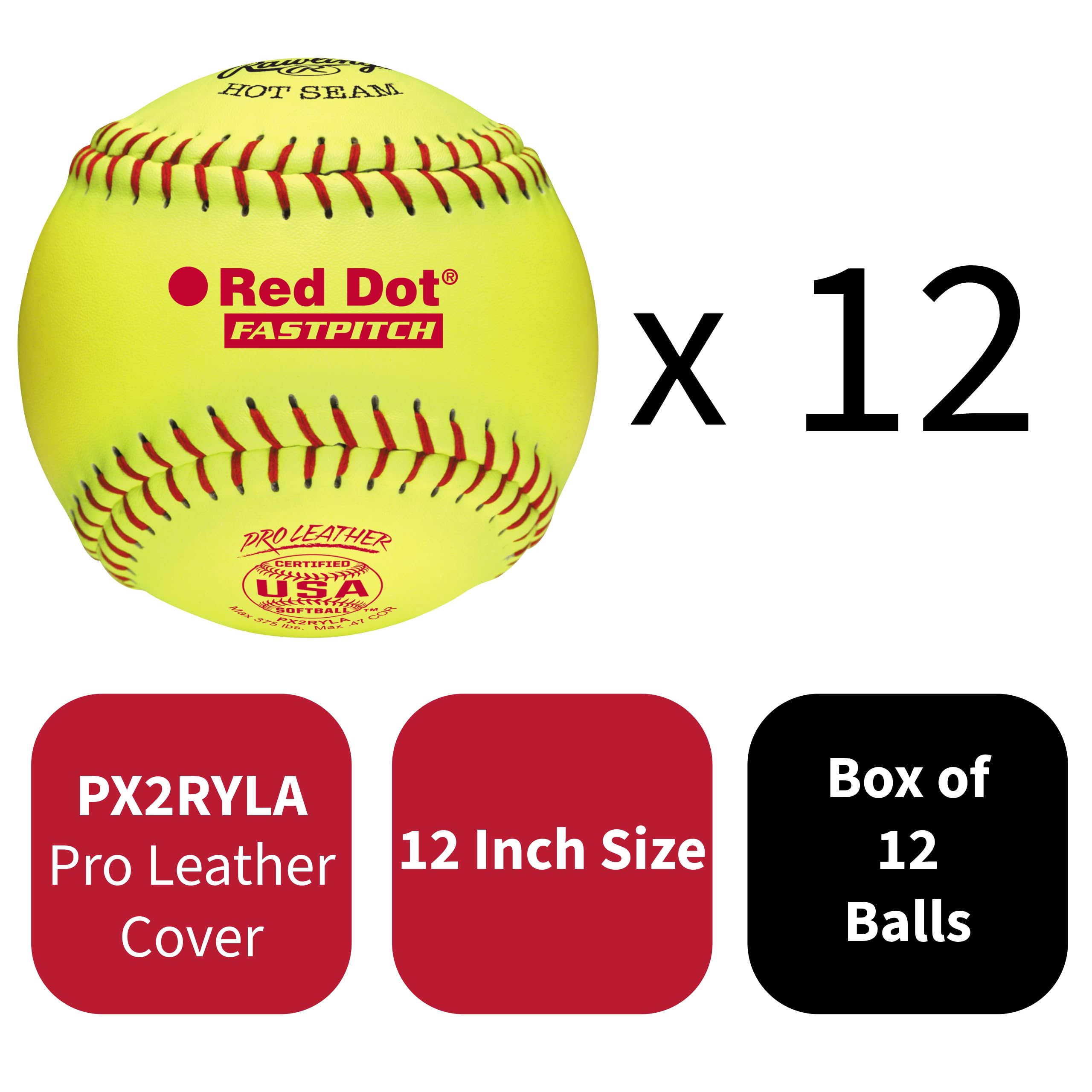 Amazon.com : Rawlings | Official NFHS Pro Leather Red Dot