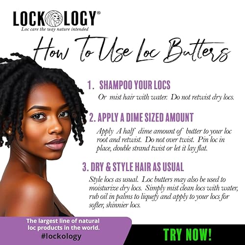 Miniatura 4 de Loc Retwist Butter & Dread Wax Loc Butter For Growth - Lavender Rosemary All Natural & NO Build Up Loc Retwists Products by Lockology