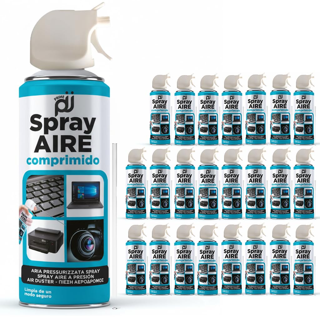 Aérosol Air Sec, Spray à air comprimé à base de gaz pour le nettoyage de matériel électronique, 400 ml (24)