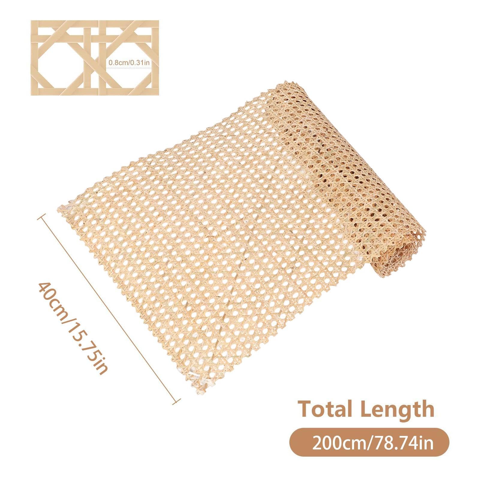 Ancho Ratán Natural Rollo, Ratan Rejilla Mimbre Rollo De Malla De Ratán, Malla De Ratán Abierta Pretejida, Rollo De Correas De Ratán De Caña Natural para Muebles, Sillas, Armarios