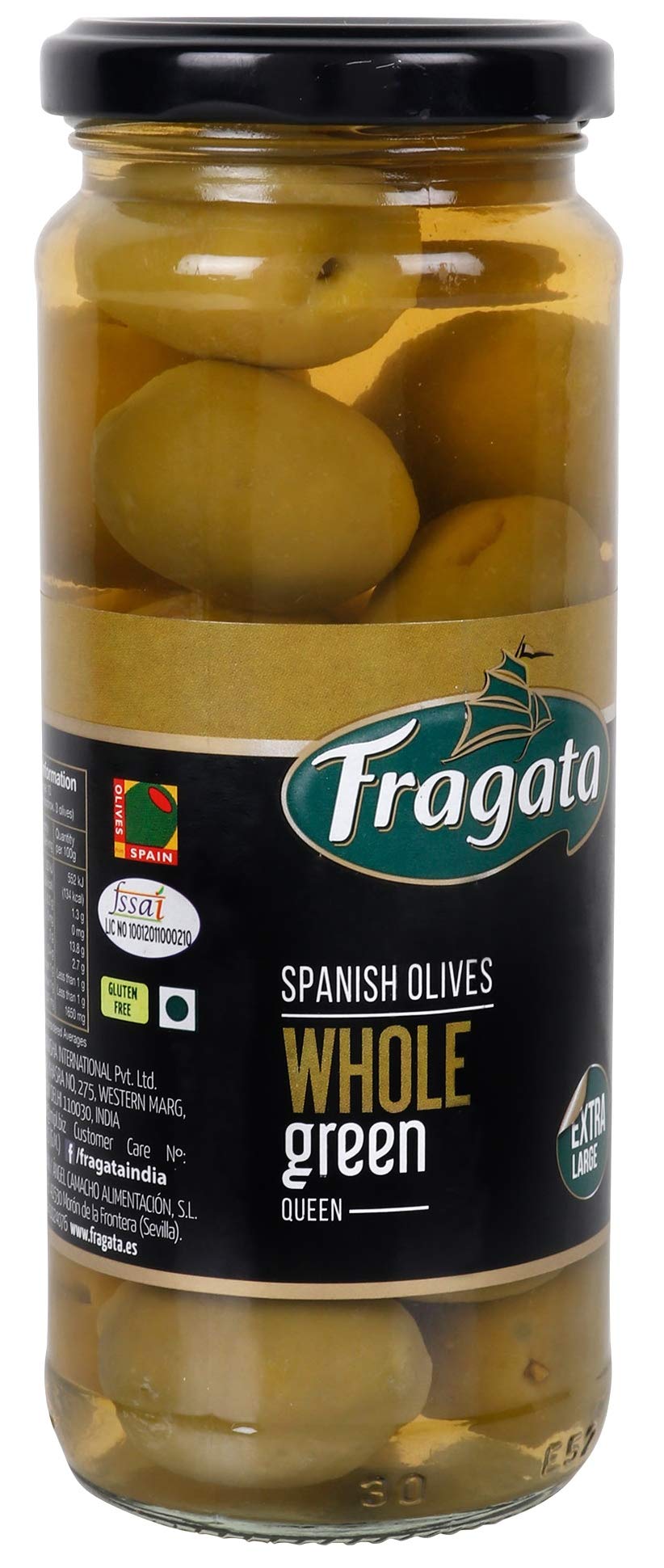 Fragata Pitted Black Olives 440g and Plain Queen Olives 340g (Combo Pack)-Olives for Pizzas and Salads - Image 3 thumbnail
