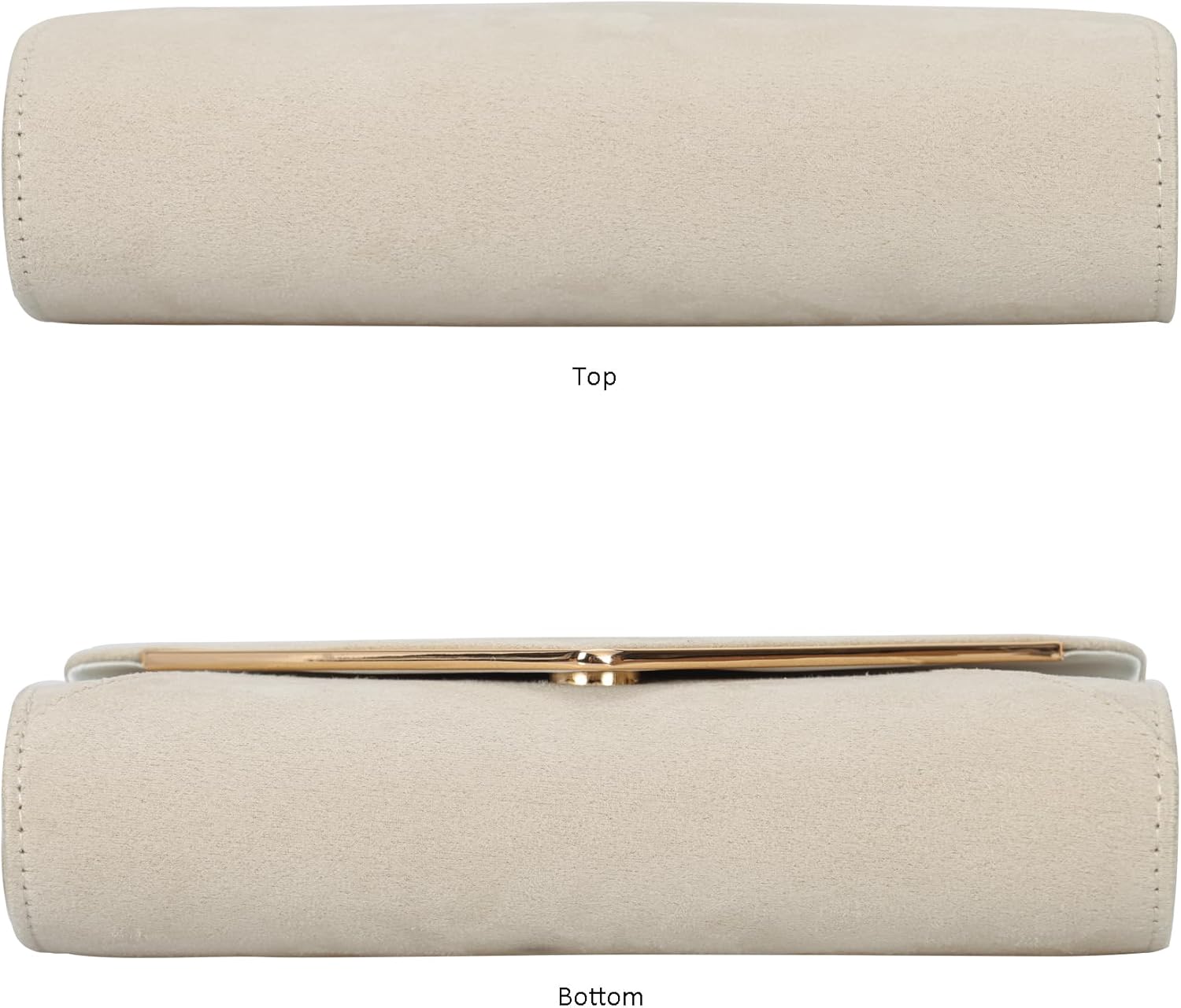 Venoline Faux Suede Women Evening Bag Foldover Clutch Purse Cocktail Prom Party Formal Envelope Handbag - Image 6