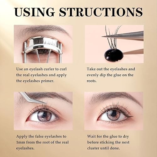 Miniatura 7 de Pegamento de racimo de pestañas de 3 a 4 segundos, tiempo de secado, baja humedad, pegamento de pestañas individual para extensiones de pestañas en